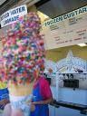 Frozen custard with a dip and sprinkles…yes, I can