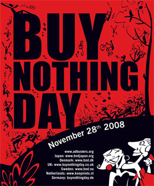 Buy Nothing Day 2008, red, U.S. version