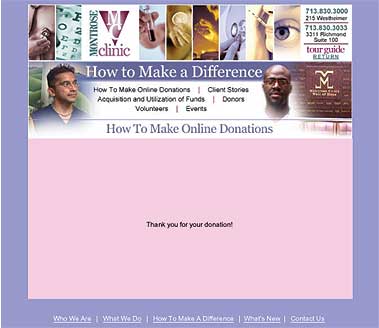 Montrose Clinic Donation Thank you